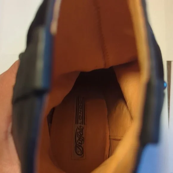 Buffalo London Womens Black Leather Suede Biker Ankle Stiletto Boots Sz 6.5/37 - Picture 8 of 9